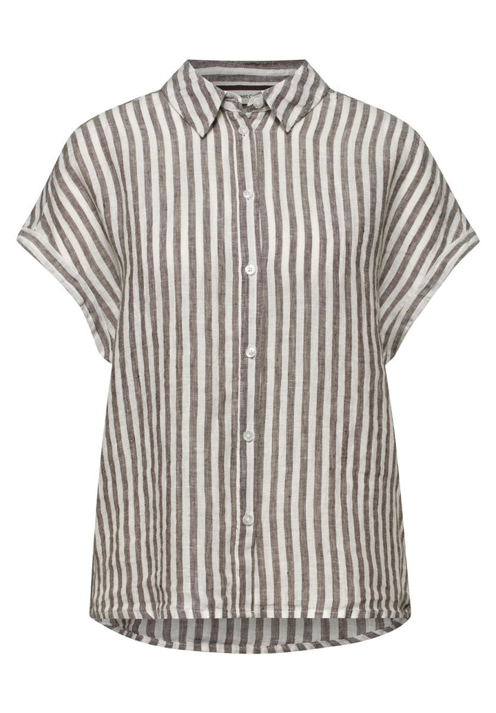 Dropped Shoulder Bluse aus Leinen