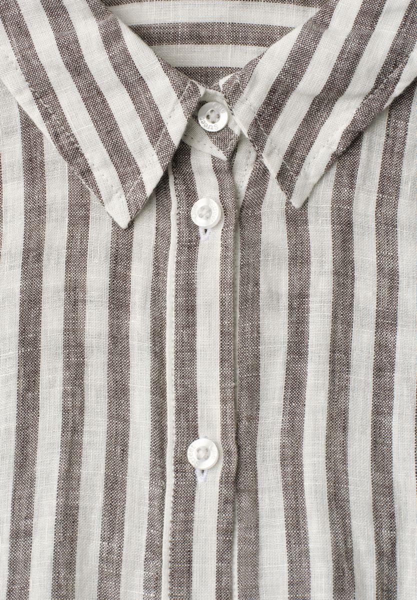 Dropped Shoulder Bluse aus Leinen