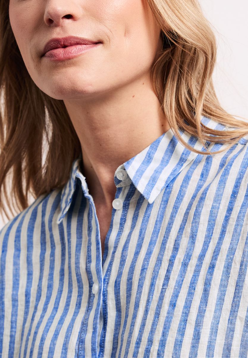 Dropped Shoulder Bluse aus Leinen