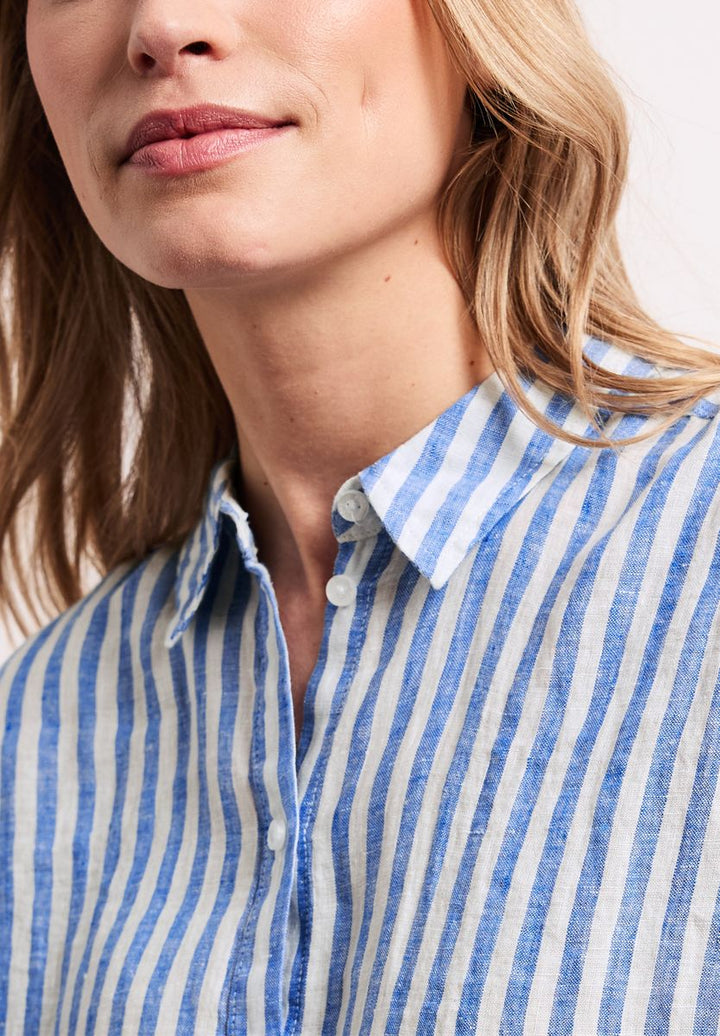 Dropped Shoulder Bluse aus Leinen