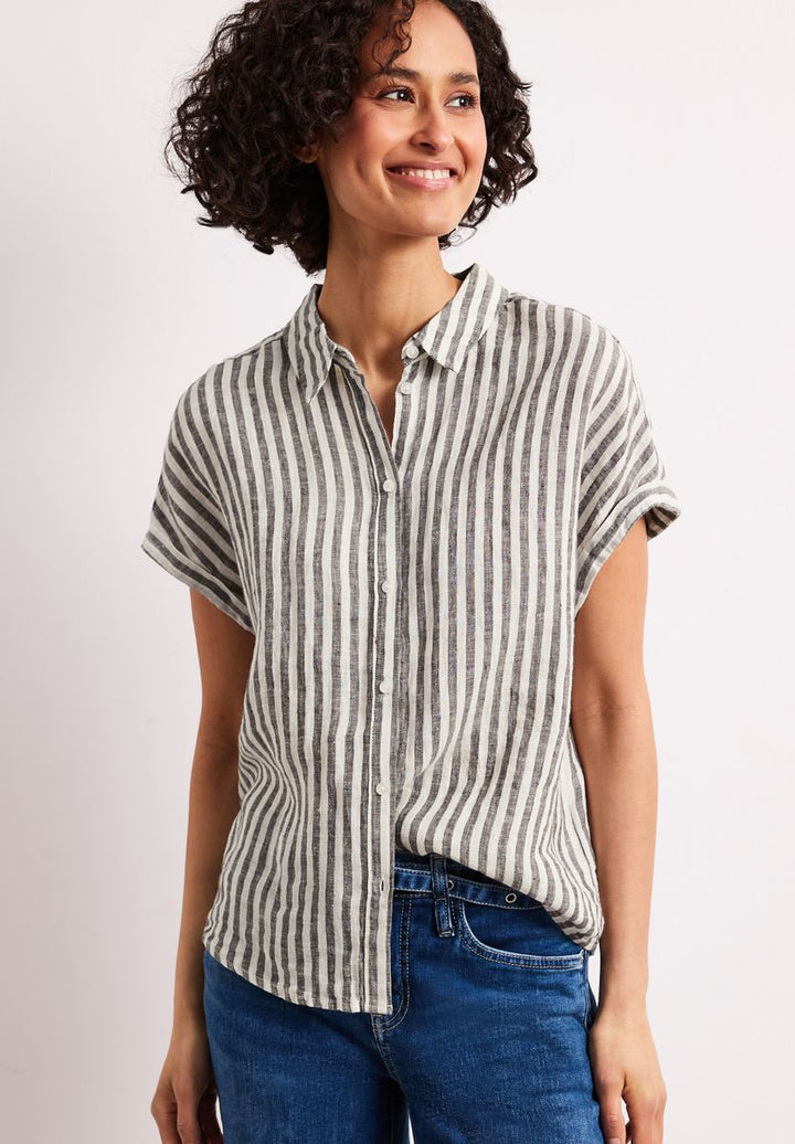 Dropped Shoulder Bluse aus Leinen