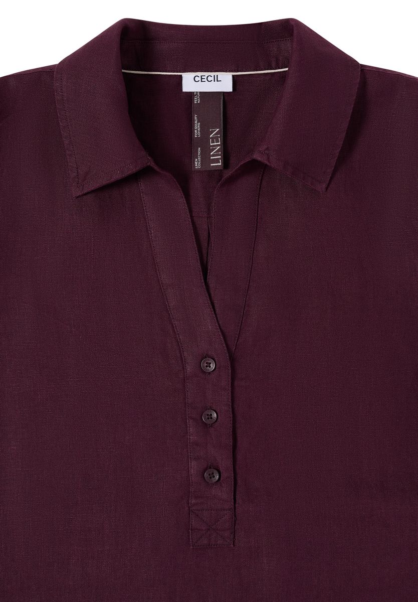 Knielanges Kleid aus reinem Leinen