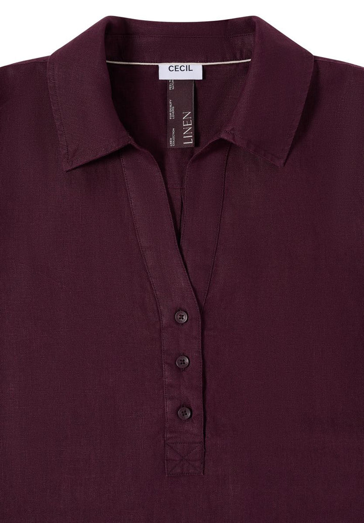 Knielanges Kleid aus reinem Leinen