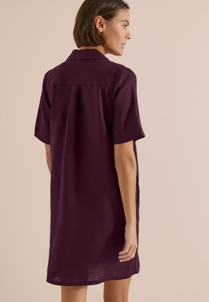 Knielanges Kleid aus reinem Leinen