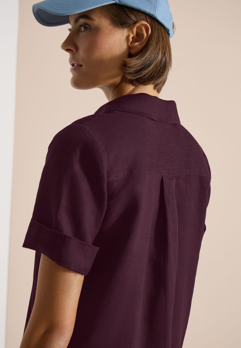 Knielanges Kleid aus reinem Leinen