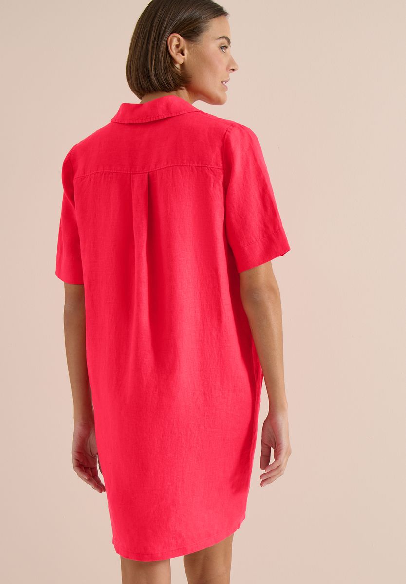 Knielanges Kleid aus reinem Leinen