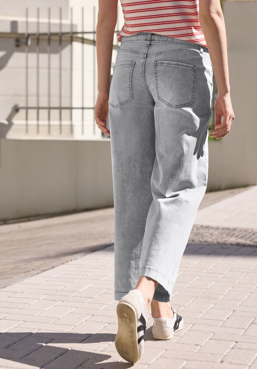 Cropped Wide Leg Jeans im Loose Fit
