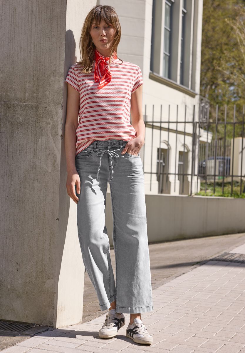 Cropped Wide Leg Jeans im Loose Fit
