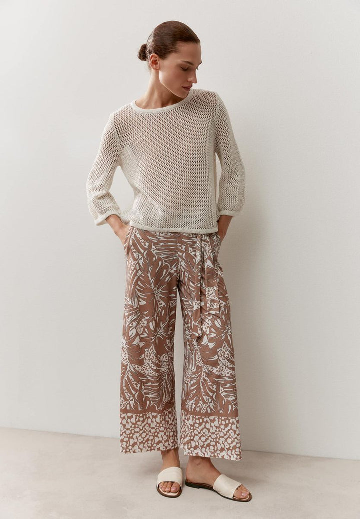 Ajour-Pullover mit Glanzeffekt