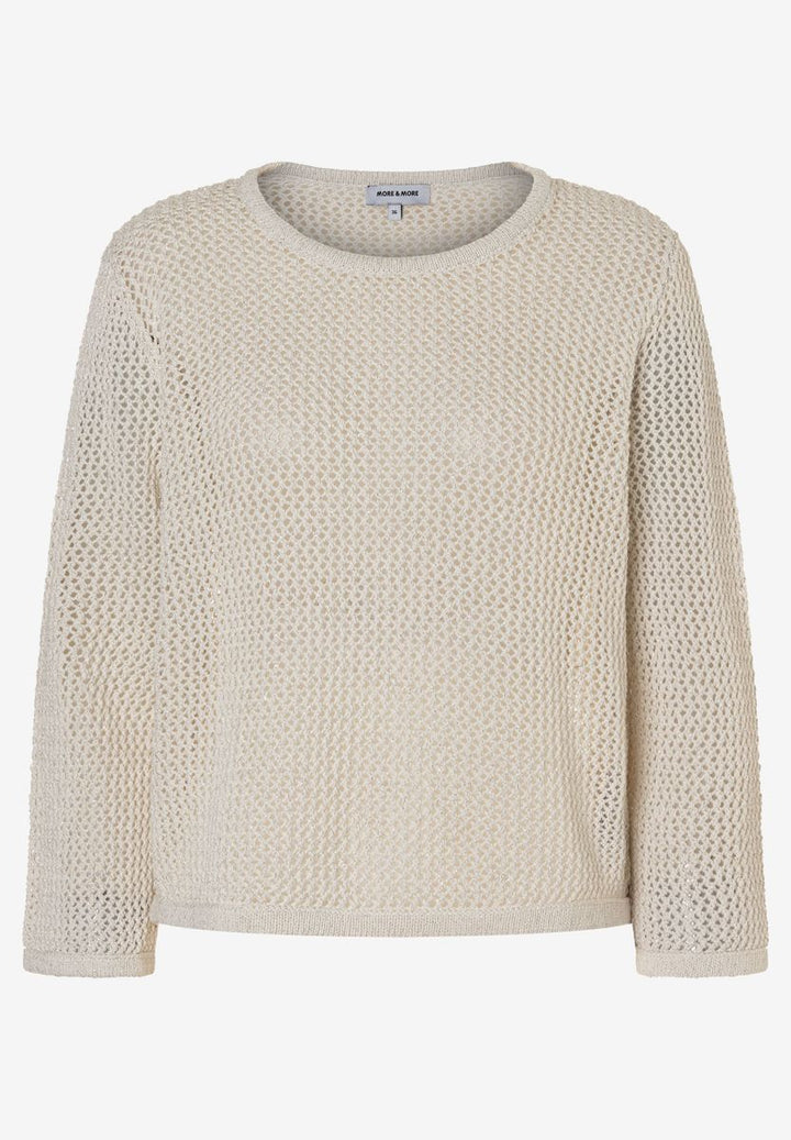 Ajour-Pullover mit Glanzeffekt