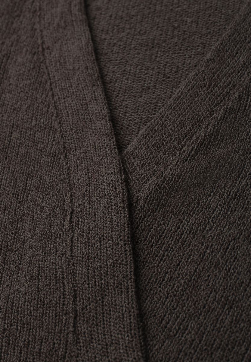 Langarm Jacke im Strick-Look