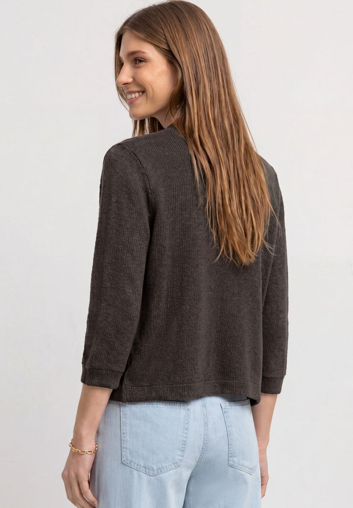 Langarm Jacke im Strick-Look