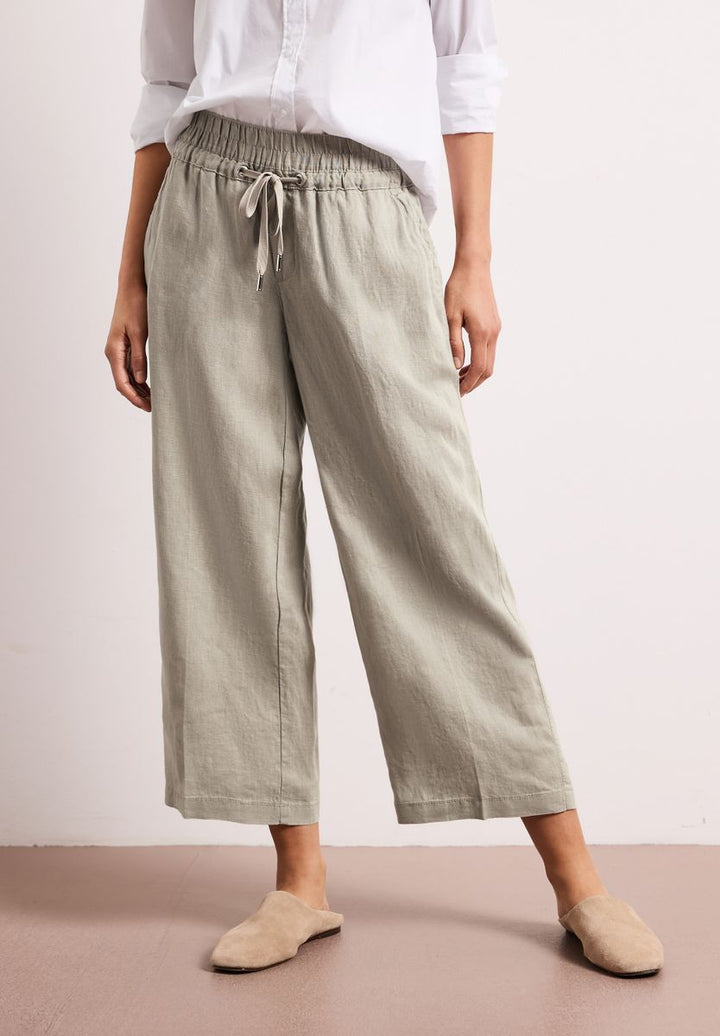 Wide Leg Hose im Loose Fit aus Leinen