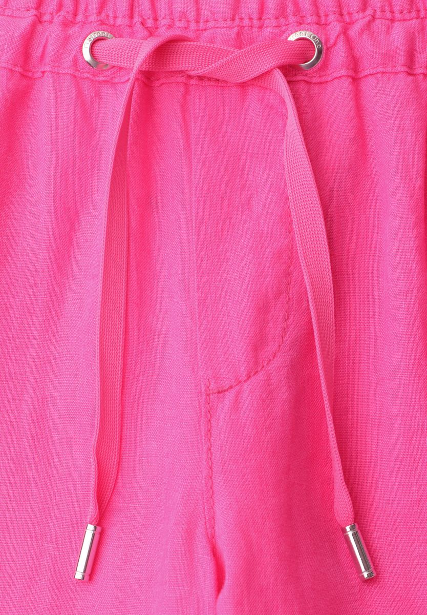 Wide Leg Hose im Loose Fit aus Leinen