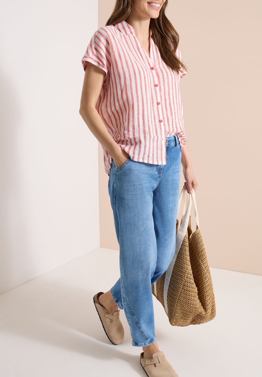 High Waist Barrel Leg Jeans im Loose Fit