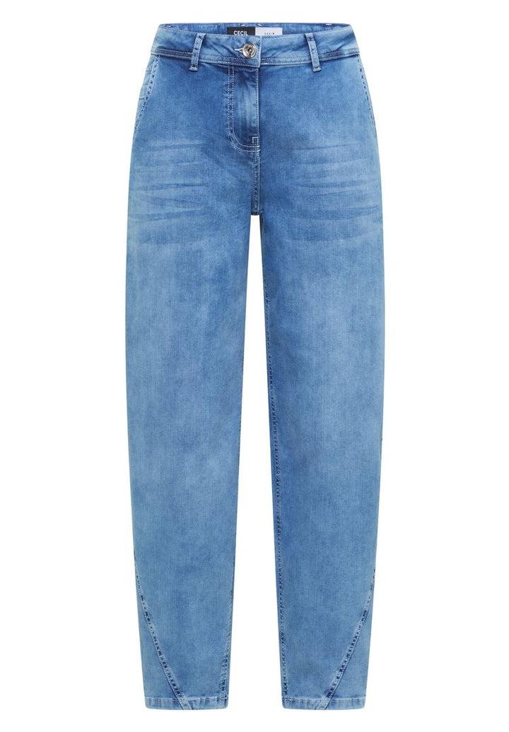 High Waist Barrel Leg Jeans im Loose Fit