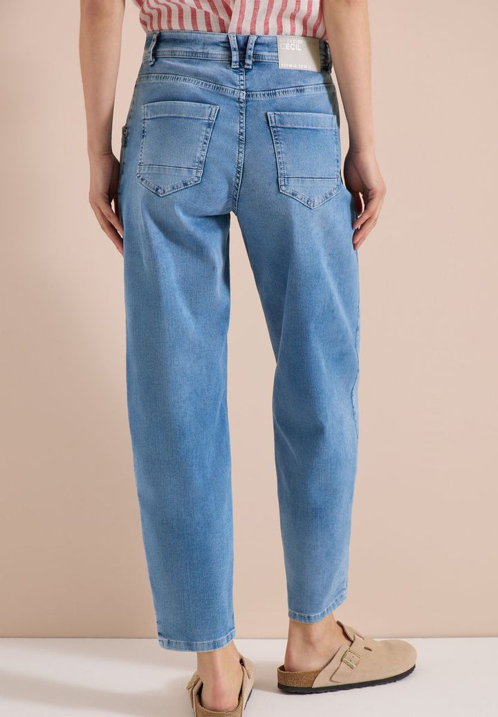 High Waist Barrel Leg Jeans im Loose Fit