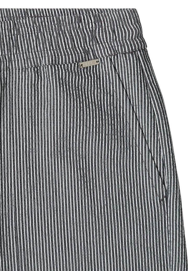 Straight Leg Shorts in Seersucker Qualität