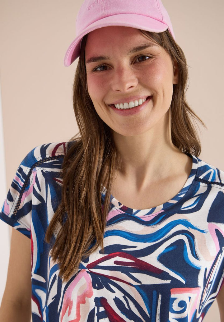 Kurzarm Shirt mit Spitzendetail