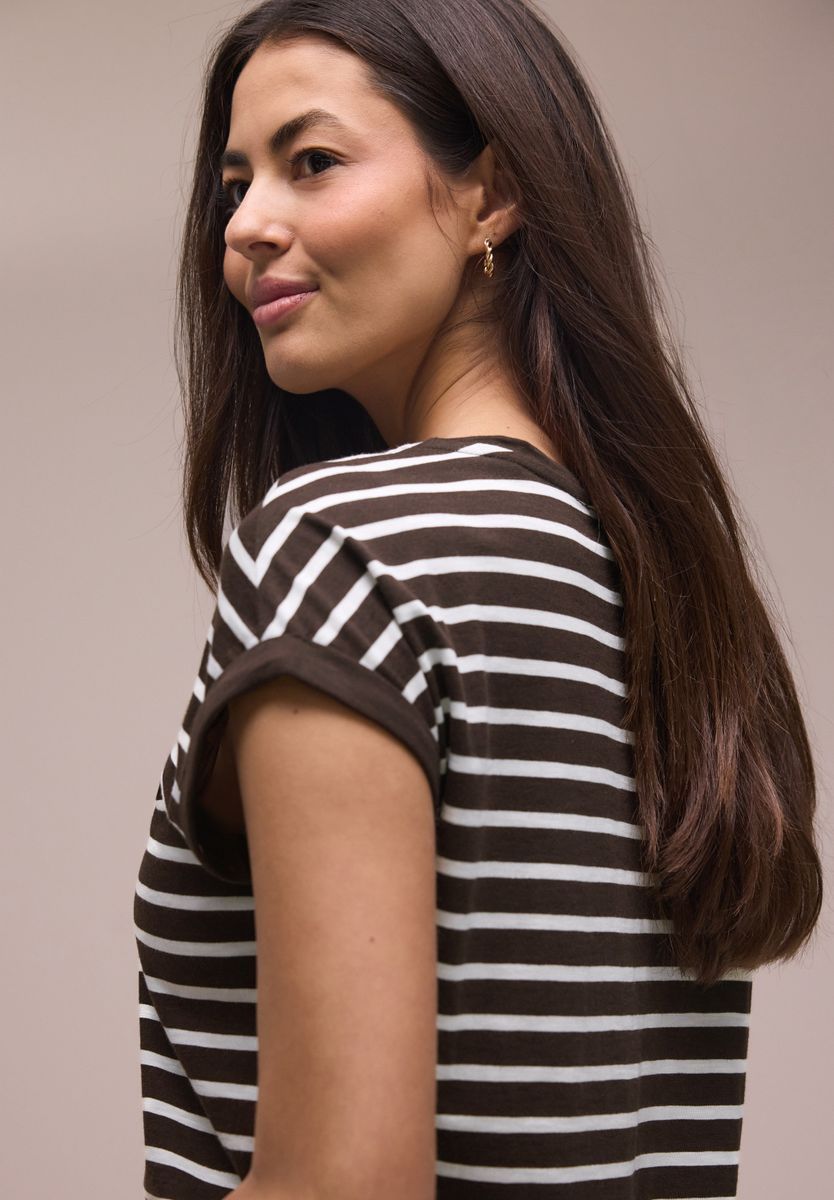 Dropped Shoulder Shirt mit Streifen