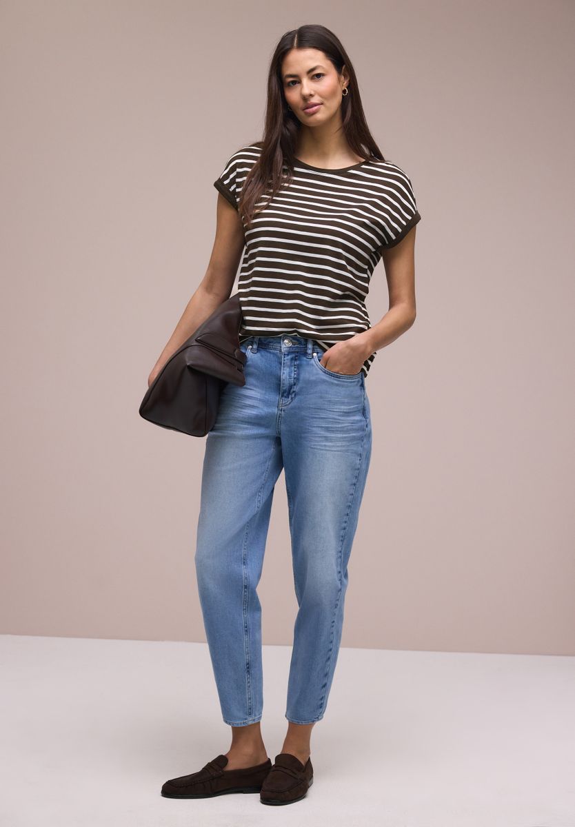 Dropped Shoulder Shirt mit Streifen
