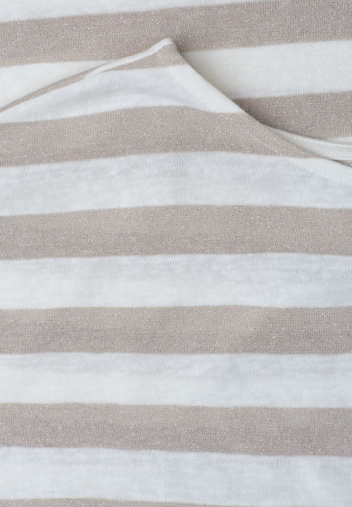 Dropped Shoulder Shirt mit Streifen und Glitzer