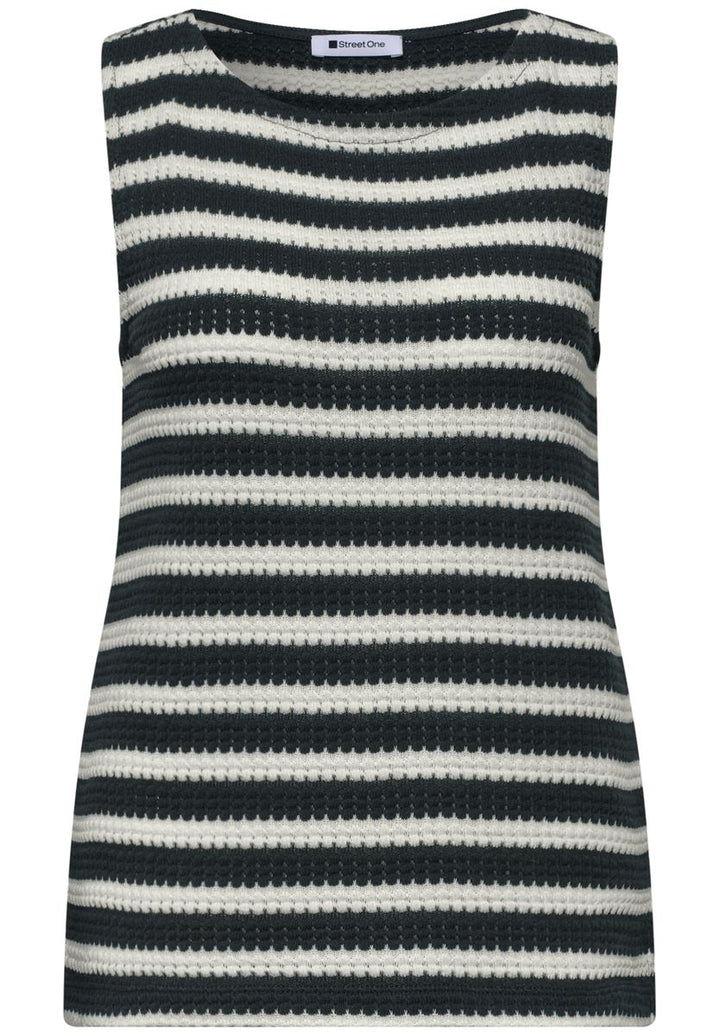 Top mit Streifen im Strick-Look