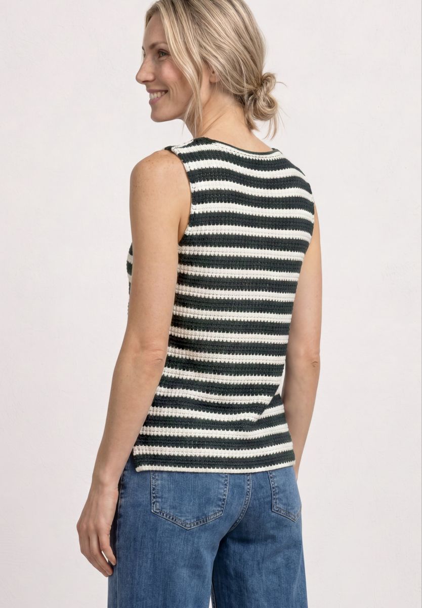 Top mit Streifen im Strick-Look