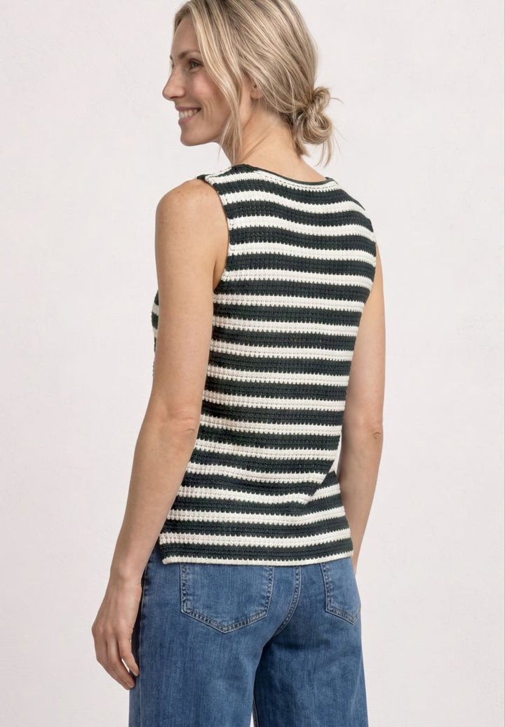 Top mit Streifen im Strick-Look