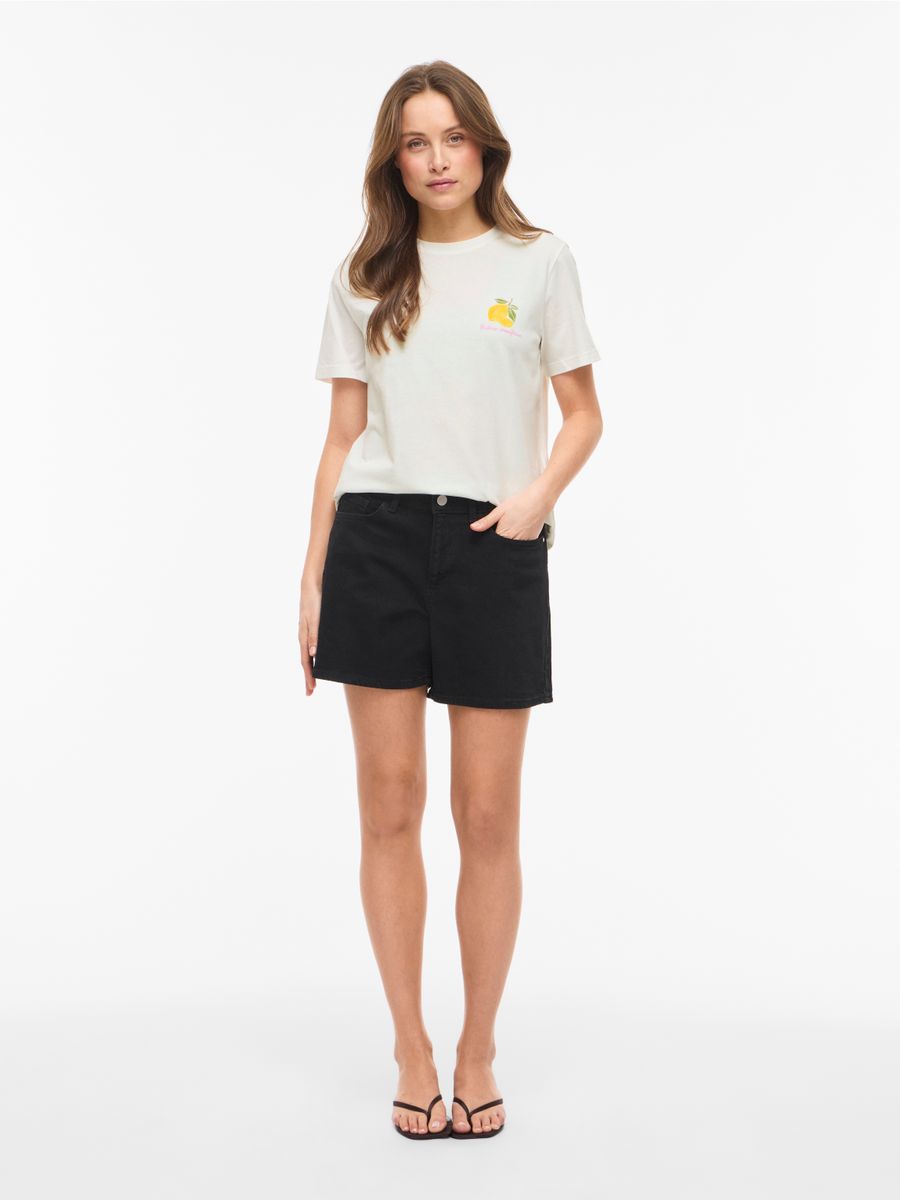 VISYBILLA O-NECK S/S LEMON TOP/PB