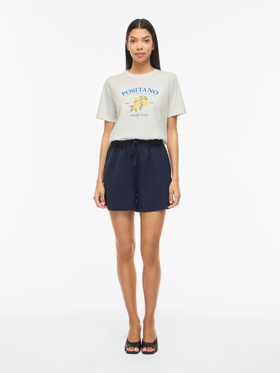VISYBILLA O-NECK S/S LEMON TOP/PB