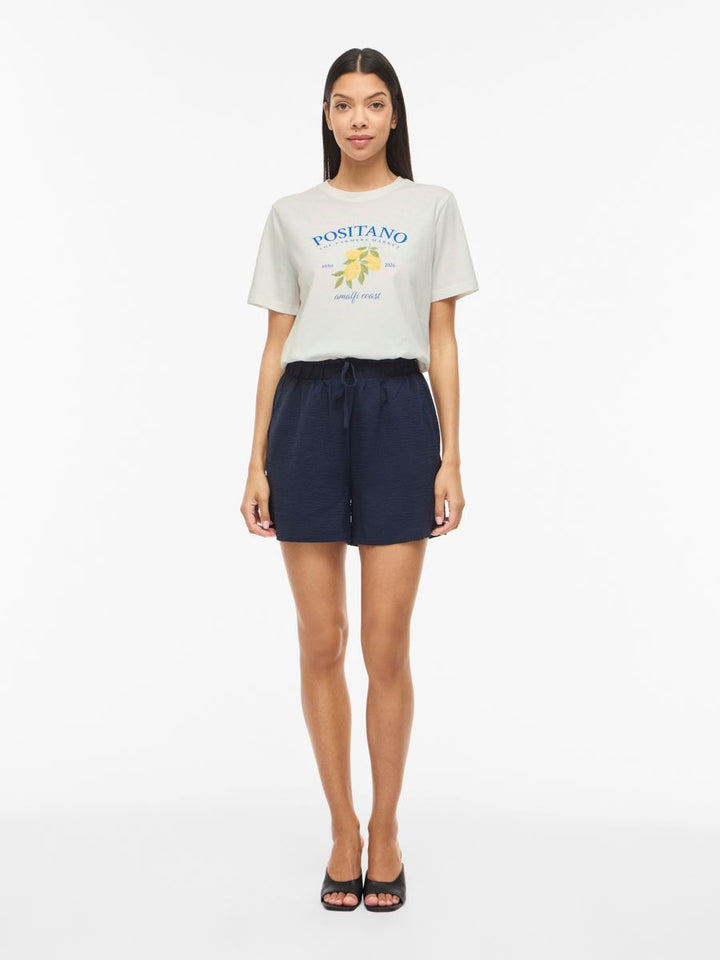 VISYBILLA O-NECK S/S LEMON TOP/PB