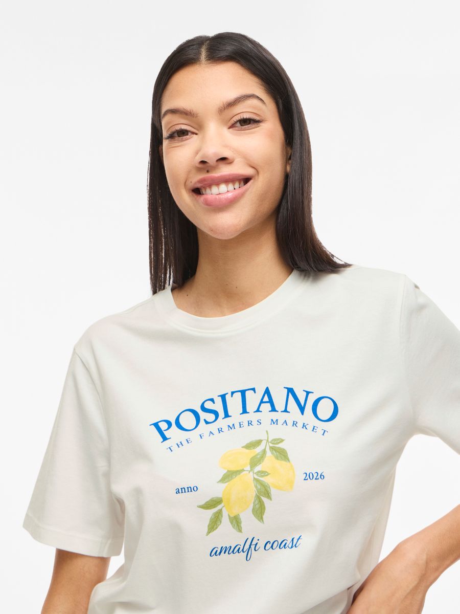 VISYBILLA O-NECK S/S LEMON TOP/PB