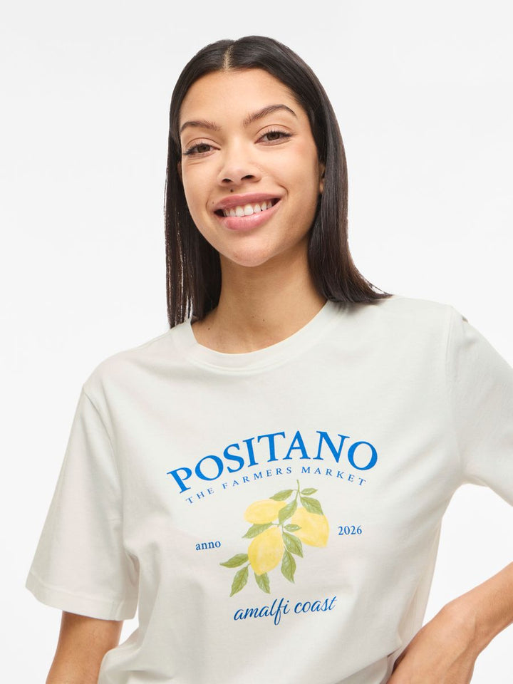 VISYBILLA O-NECK S/S LEMON TOP/PB