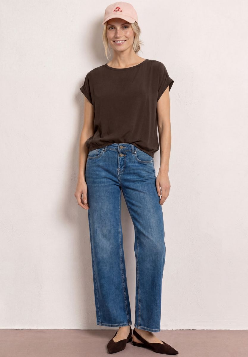 Dropped Shoulder Bluse mit Tapedetails