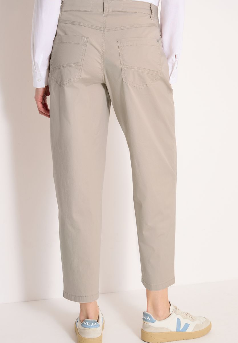Mid Waist Barrel Leg Hose im Casual Fit