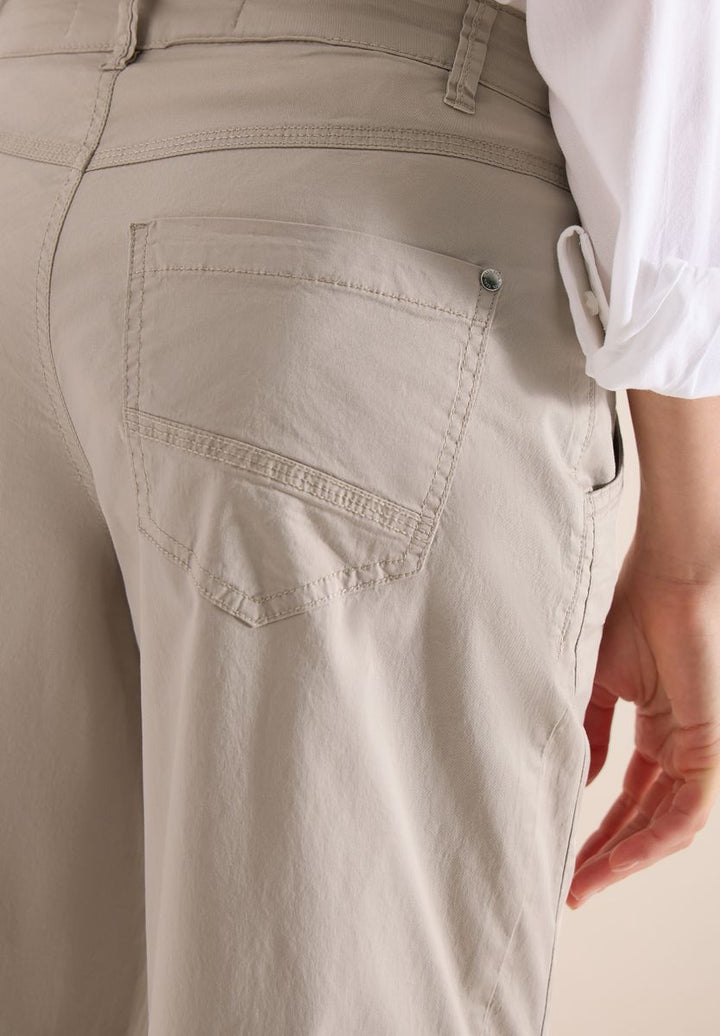 Mid Waist Barrel Leg Hose im Casual Fit