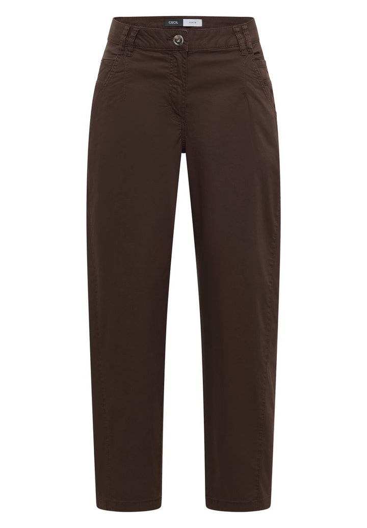 Mid Waist Barrel Leg Hose im Casual Fit