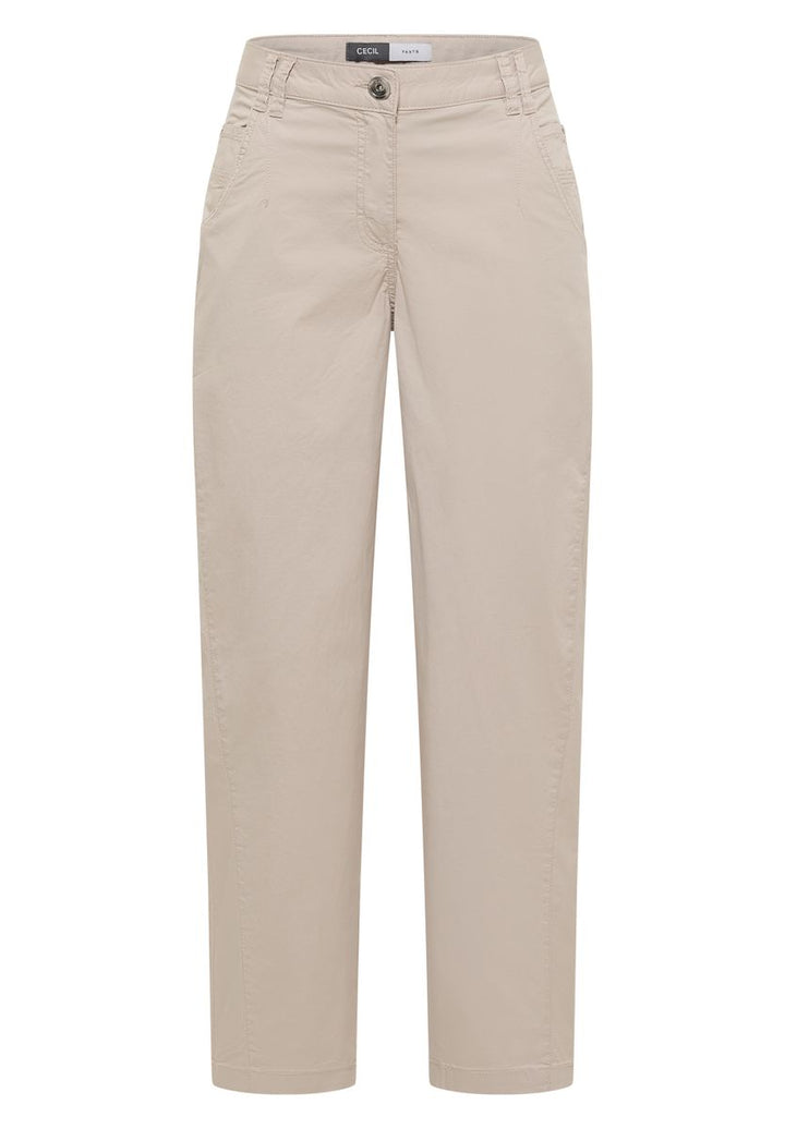 Mid Waist Barrel Leg Hose im Casual Fit