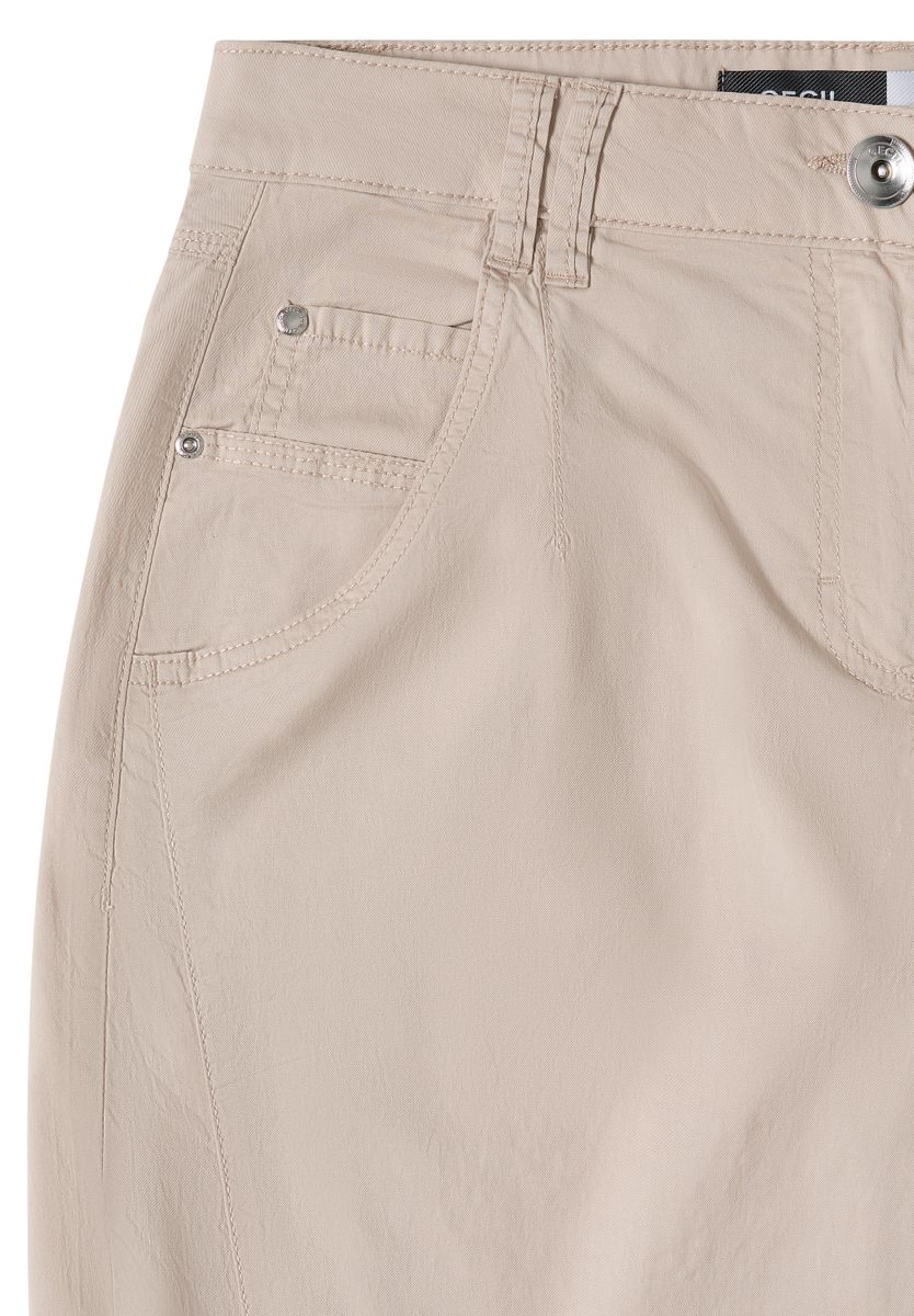 Mid Waist Barrel Leg Hose im Casual Fit