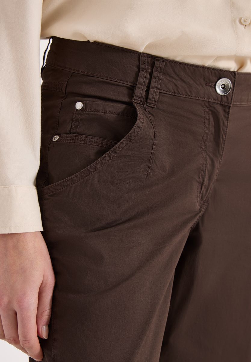 Mid Waist Barrel Leg Hose im Casual Fit