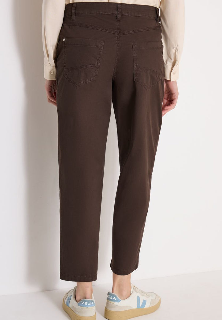 Mid Waist Barrel Leg Hose im Casual Fit