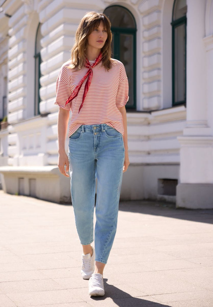 High Waist Barrel Leg Jeans im Loose Fit
