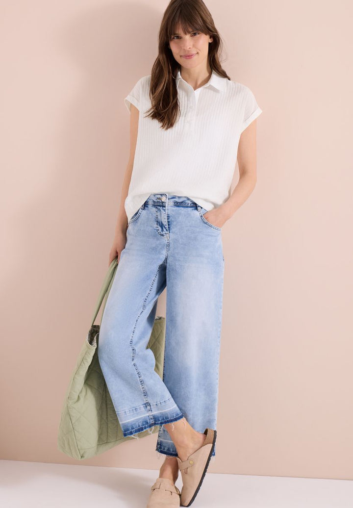 Dropped Shoulder Bluse mit Struktur