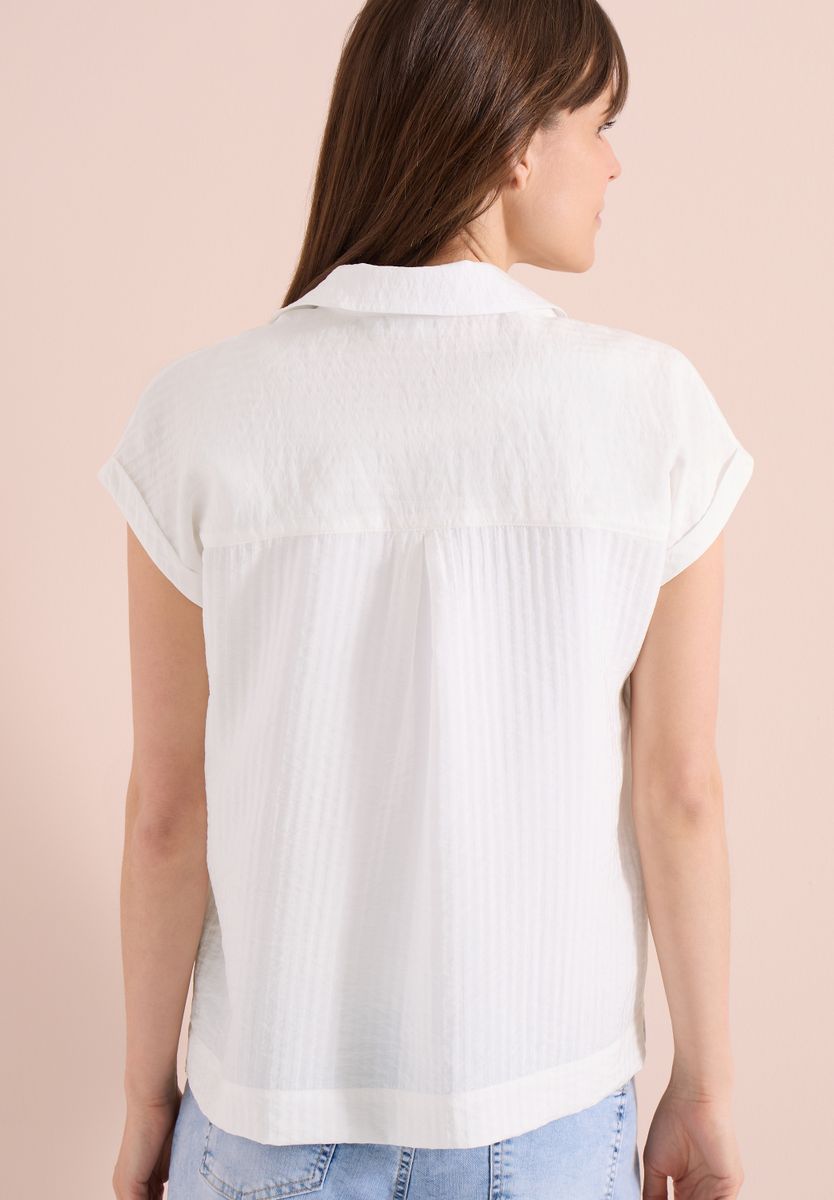 Dropped Shoulder Bluse mit Struktur