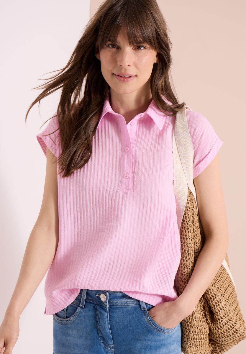Dropped Shoulder Bluse mit Struktur