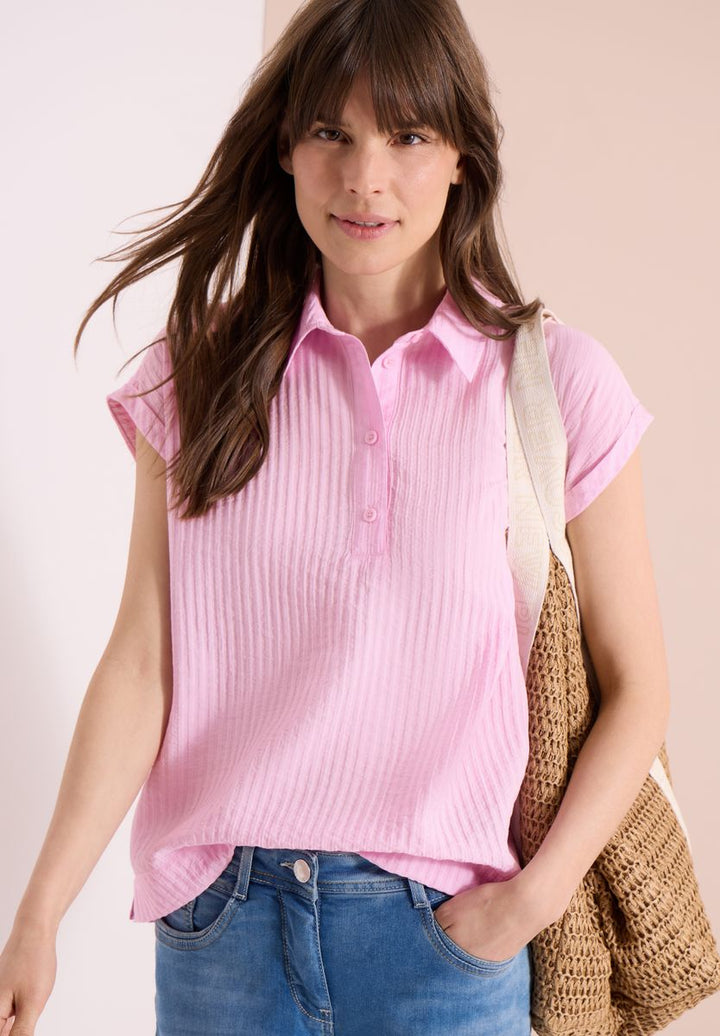 Dropped Shoulder Bluse mit Struktur