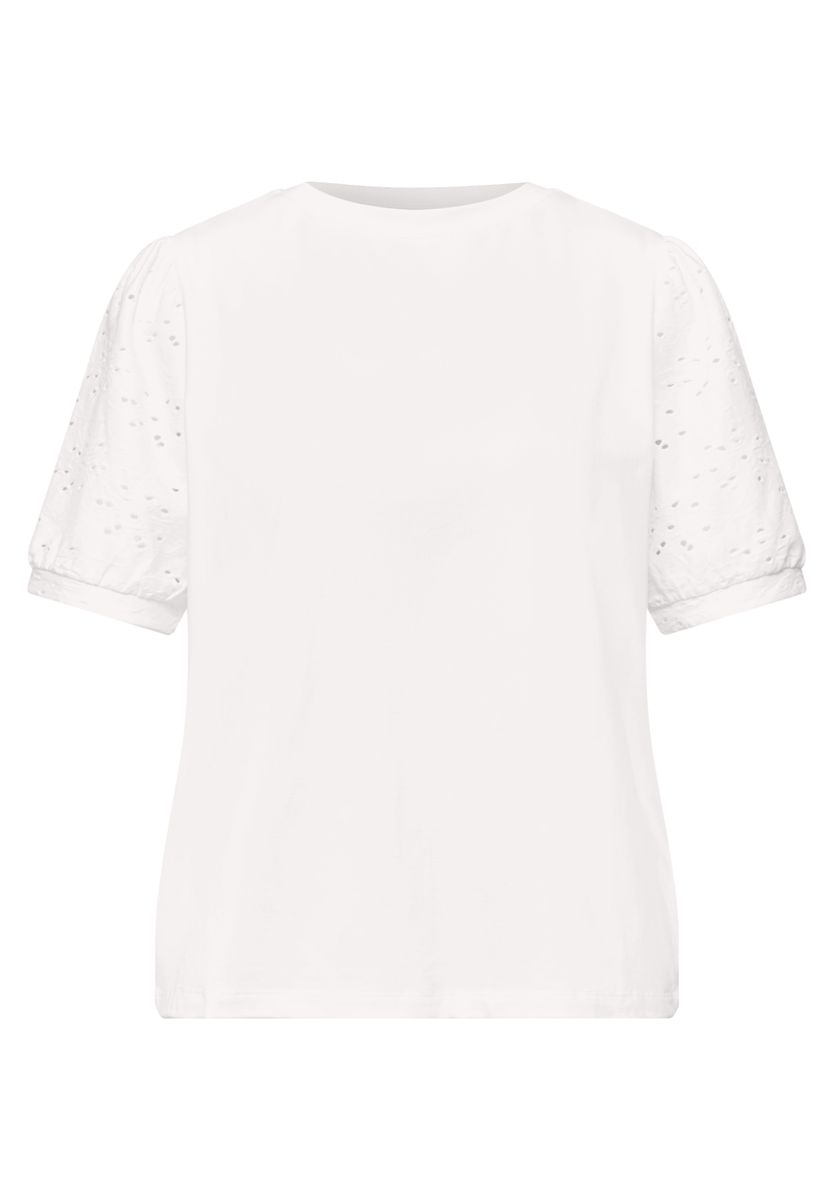 T-Shirt mit Rundhals und Spitzenärmeln