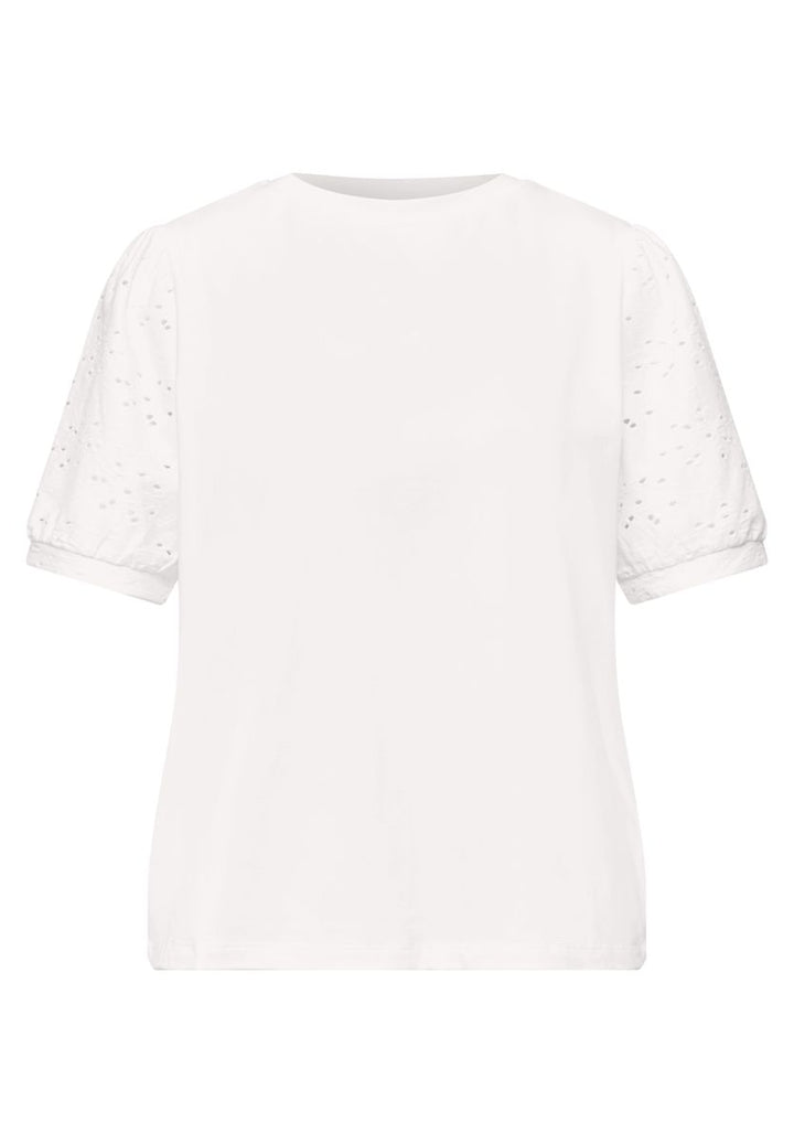 T-Shirt mit Rundhals und Spitzenärmeln