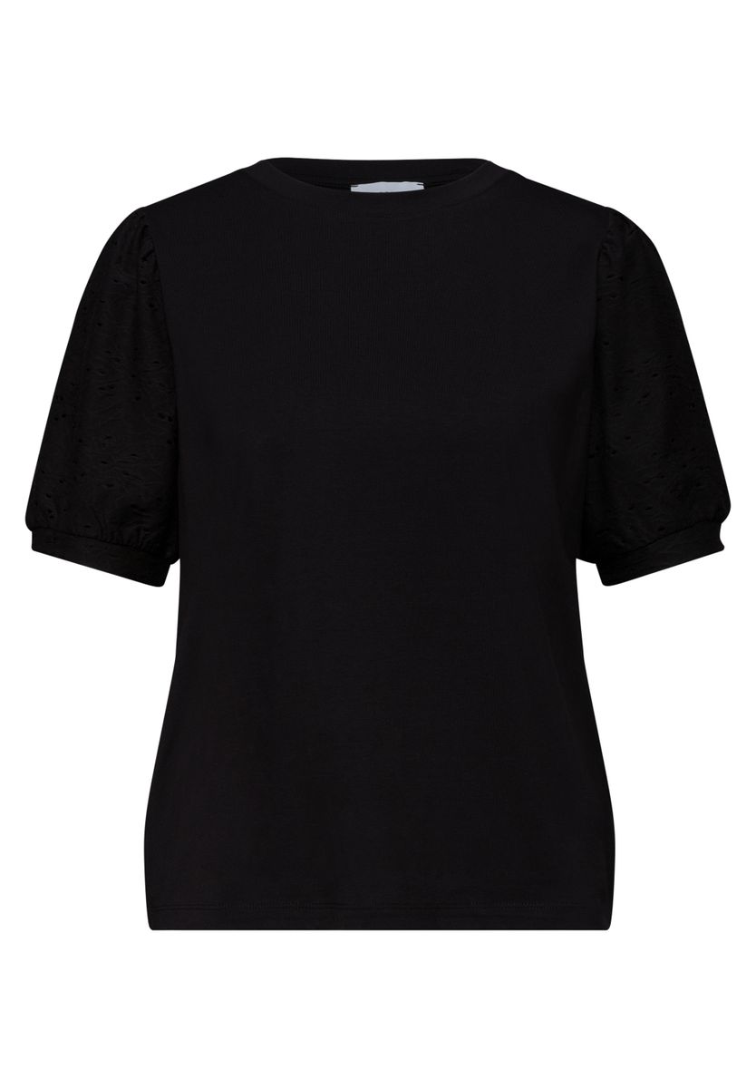 T-Shirt mit Rundhals und Spitzenärmeln